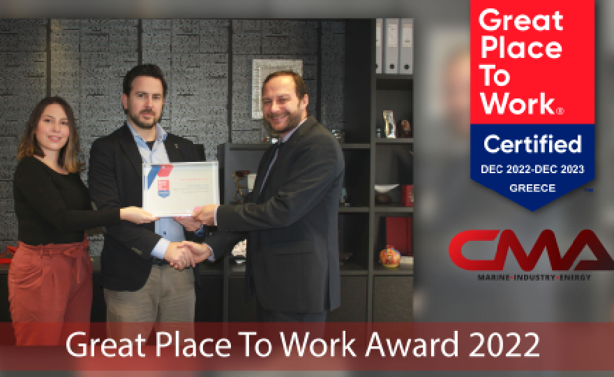 CMA D. ARGOUDELIS & CO S.A. receives Great Place to Work® certification